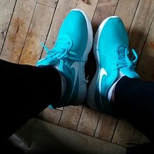 Blue & white nikes